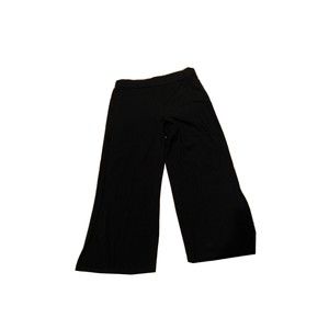 NWT EILEEN FISHER Black  Washable Stretch Wide Leg Ankle Pants Size Large
